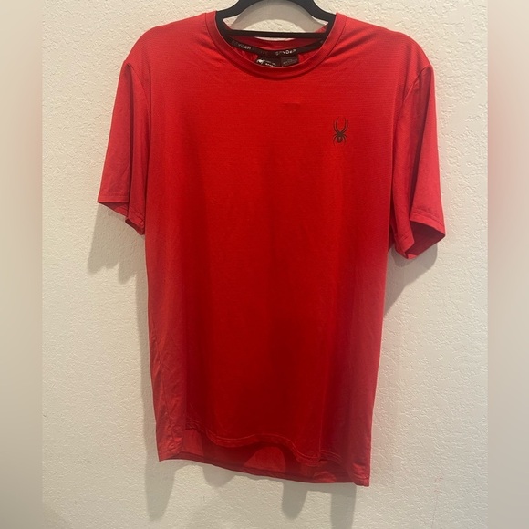 Spyder Men’s red Short Sleeve shirt Size Medium - Picture 1 of 3